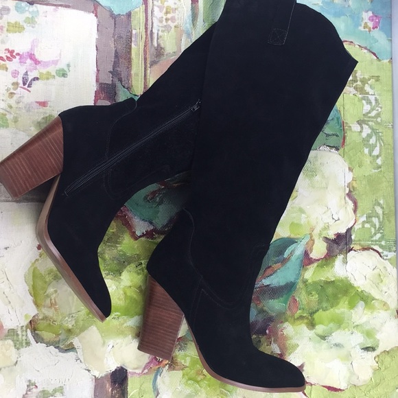 Crown Vintage Shoes - Crown vintage black suede boots 9 1/2